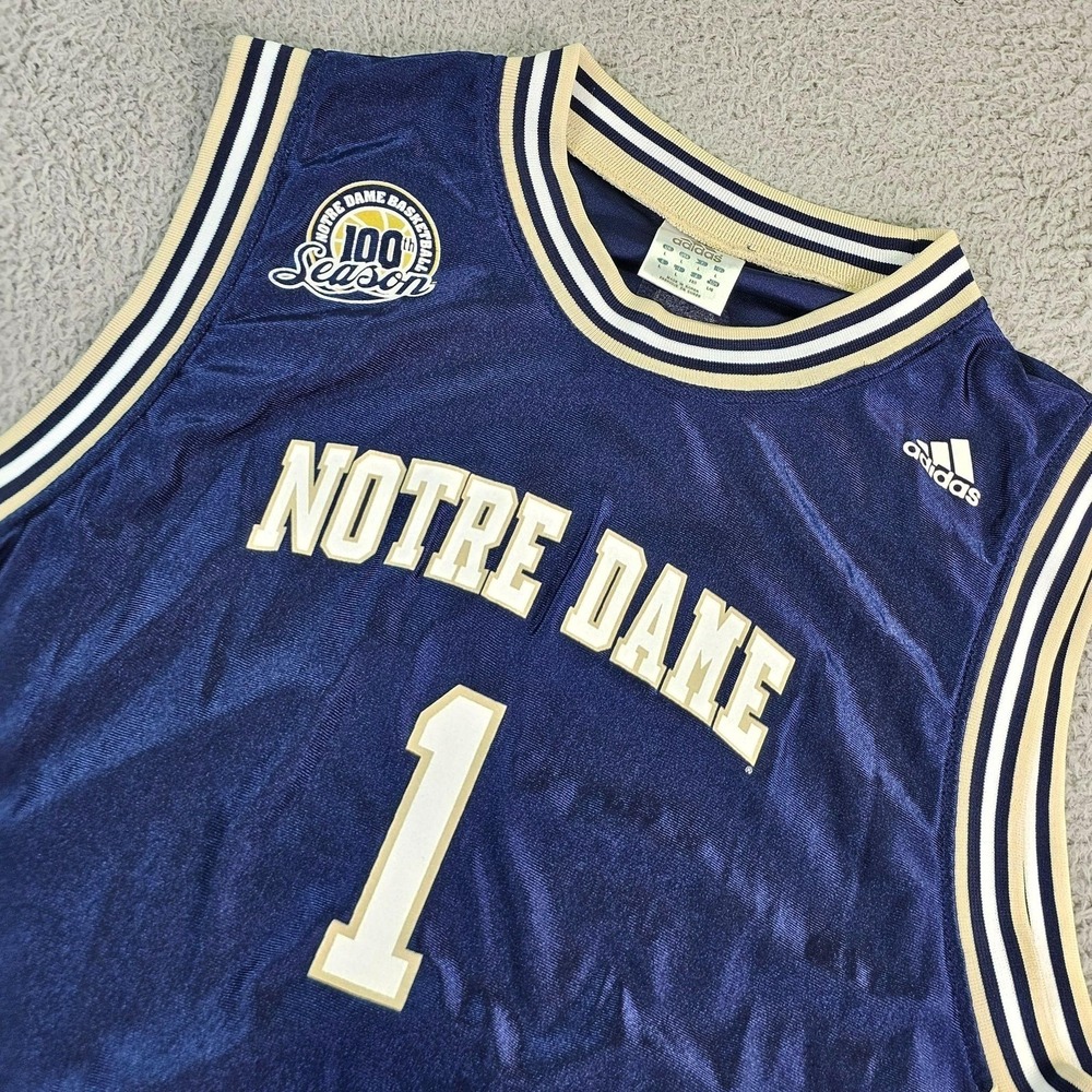 Notre Dame Fighting Irish Jersey Mens Large NCAA Basketball Adidas 100th Season